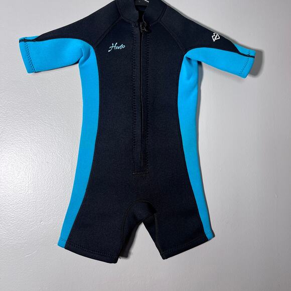Guardian Hevto Wetsuit Size 5 Kids Shorty Springsuit Black Blue - Picture 7 of 7